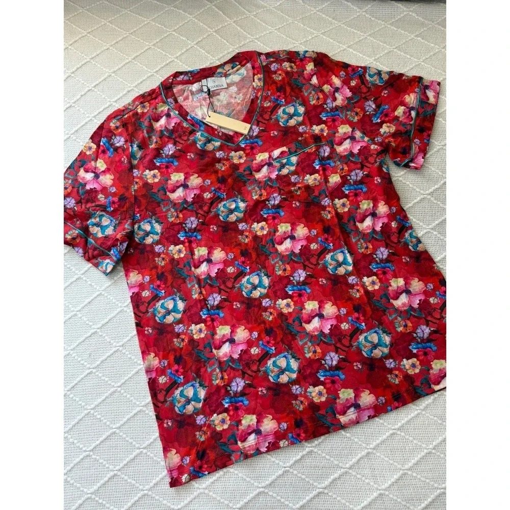 Cosabella Bella Men's Floral Modal Cotton Pajama Set Size S NWT